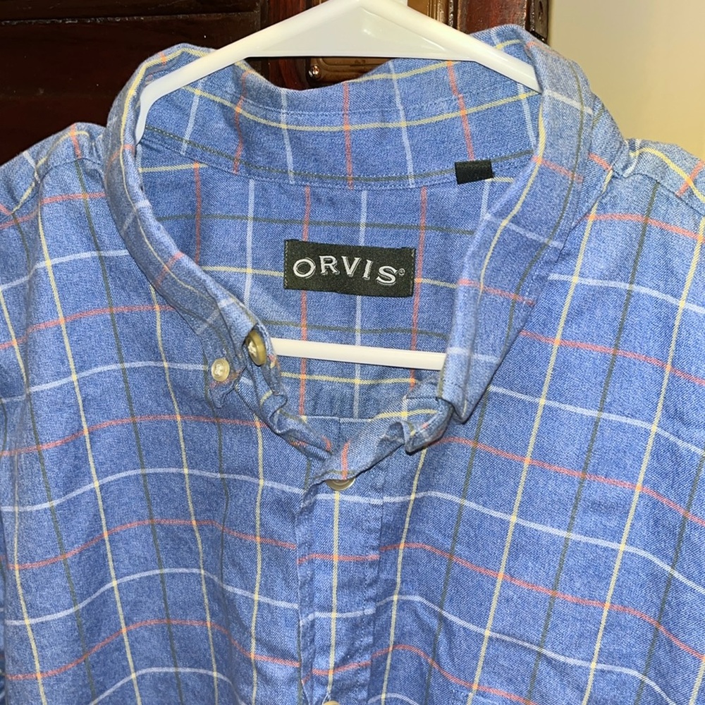 Orvis XL striped button down